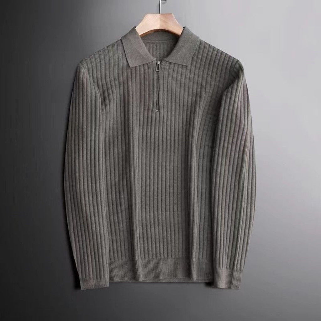 Enzo Half Zip Sweater - MANSLANE