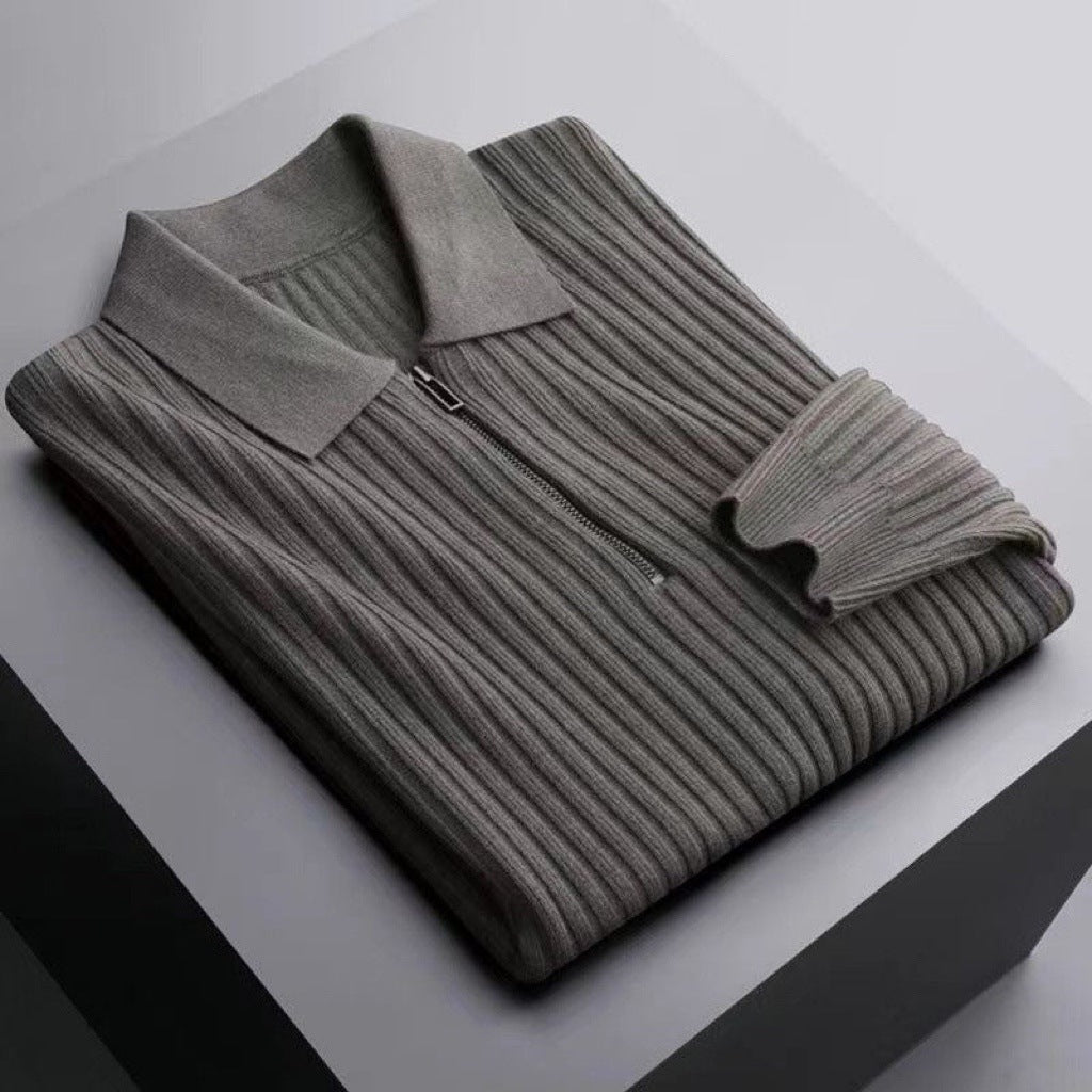 Enzo Half Zip Sweater - MANSLANE