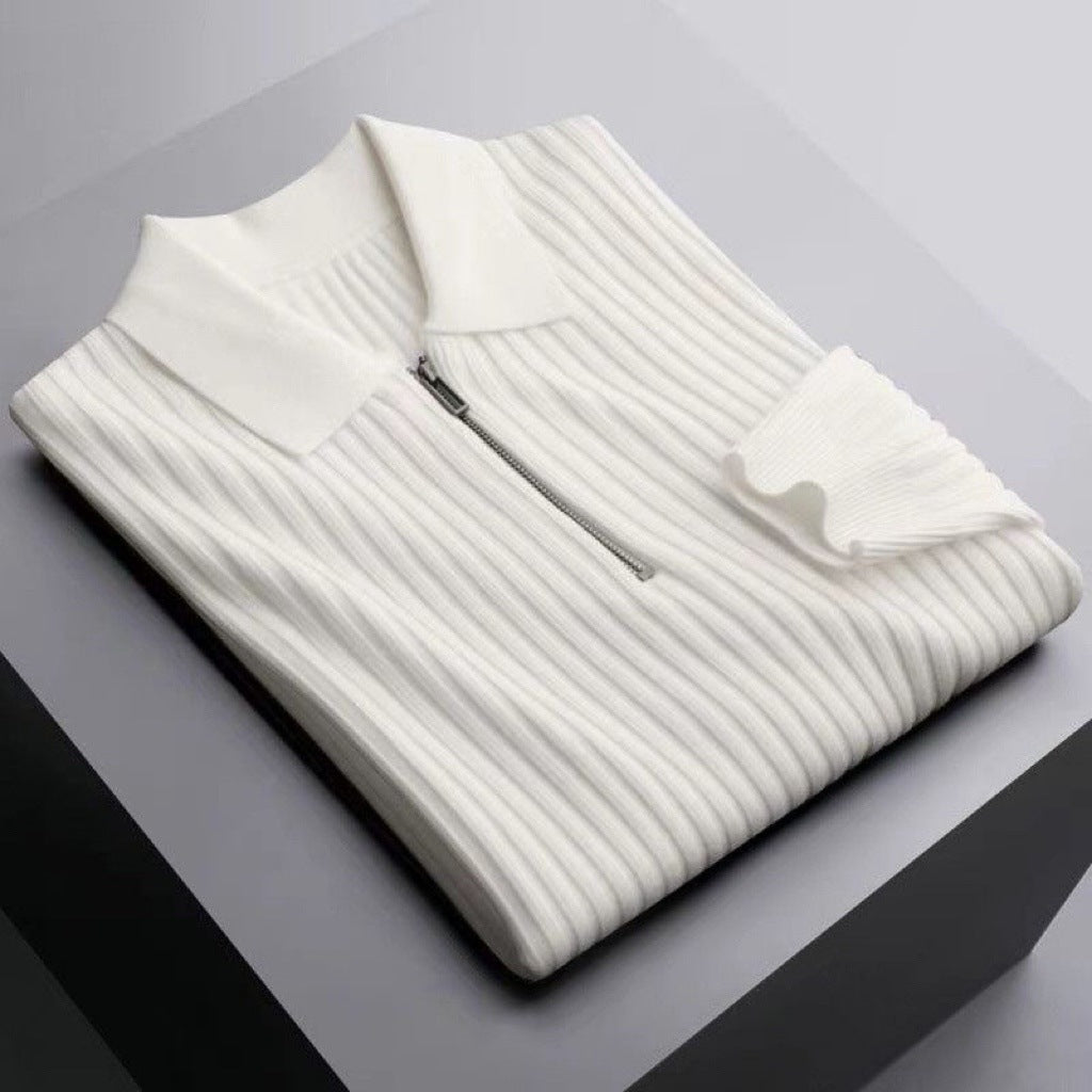 Enzo Half Zip Sweater - MANSLANE