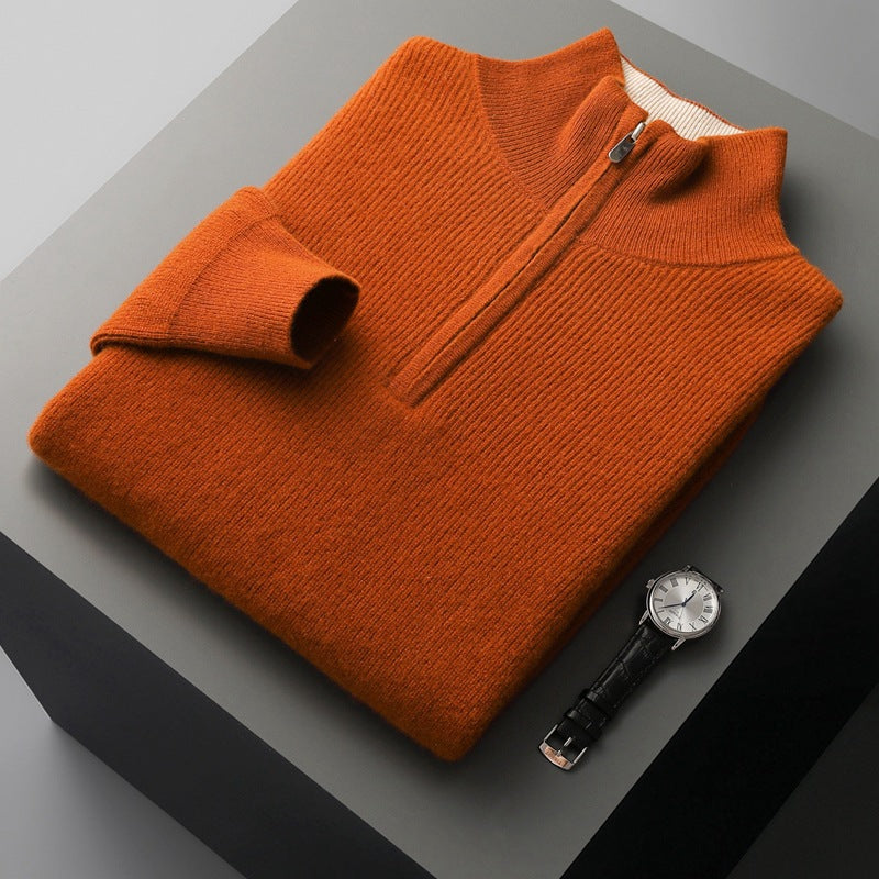 THE ARC CASHMERE HALF ZIP - MANSLANE