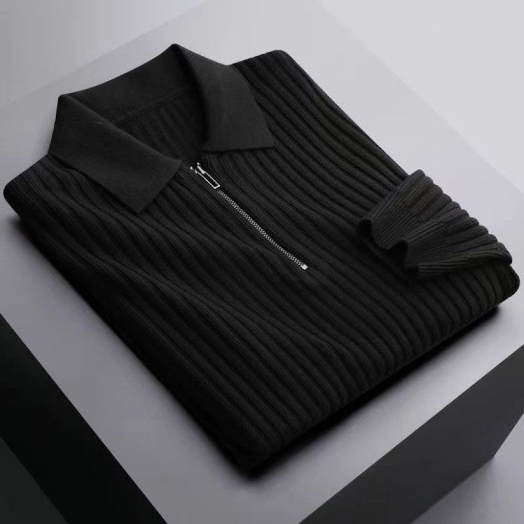 Enzo Half Zip Sweater - MANSLANE