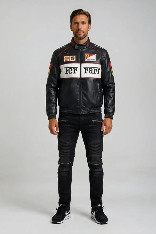 0019 - Ferrari F1 Racing Leather Jacket