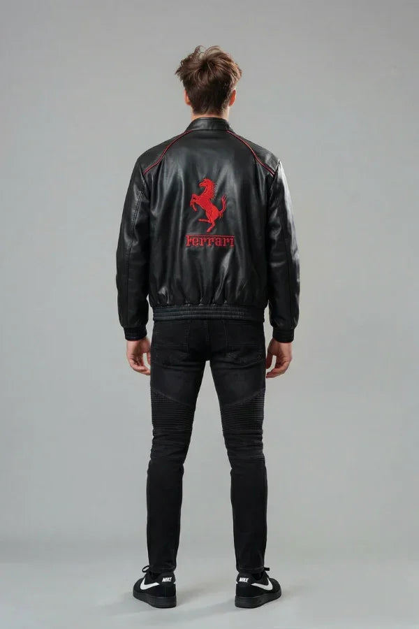 0019 - Ferrari F1 Racing Leather Jacket
