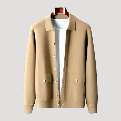 THE HORIZ CASHMERE JACKET - MANSLANE