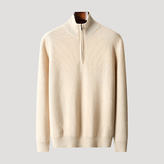 THE ARC CASHMERE HALF ZIP - MANSLANE