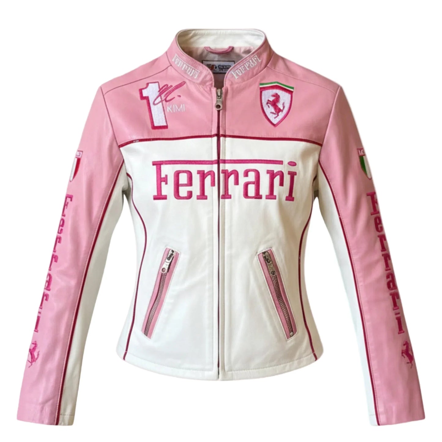 0018 - Ferrari Leather Jacket (PINK)
