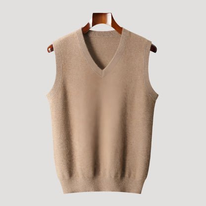 THE MILO CASHMERE V-NECK - MANSLANE