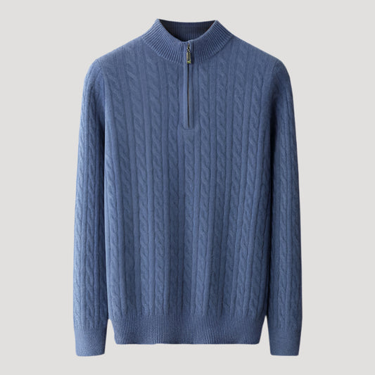 THE ARLO CASHMERE HALF ZIP - MANSLANE