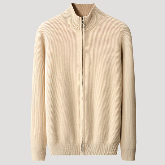 THE ROWE CASHMERE ZIP UP - MANSLANE