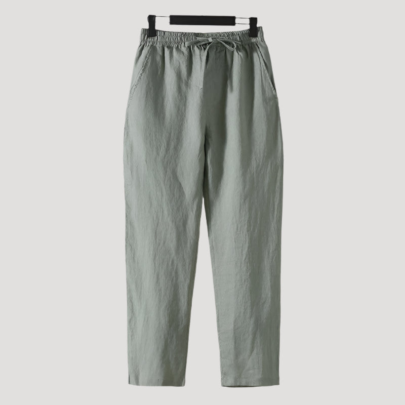 THE ZIBA - LINEN PANTS - MANSLANE