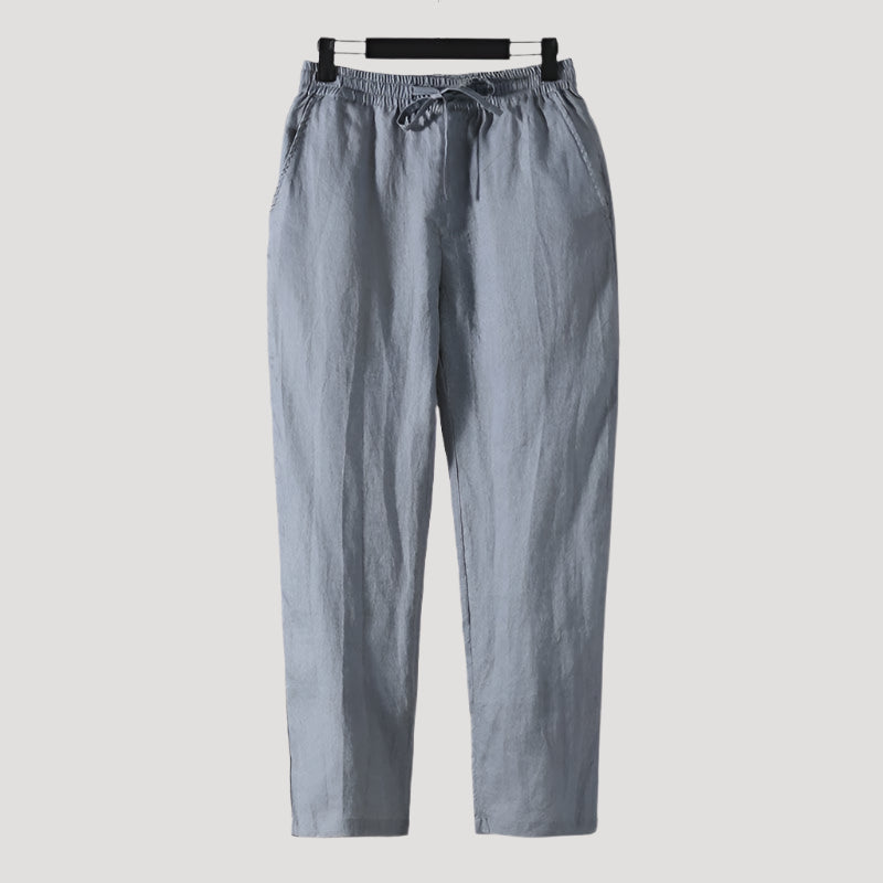 THE ZIBA - LINEN PANTS - MANSLANE